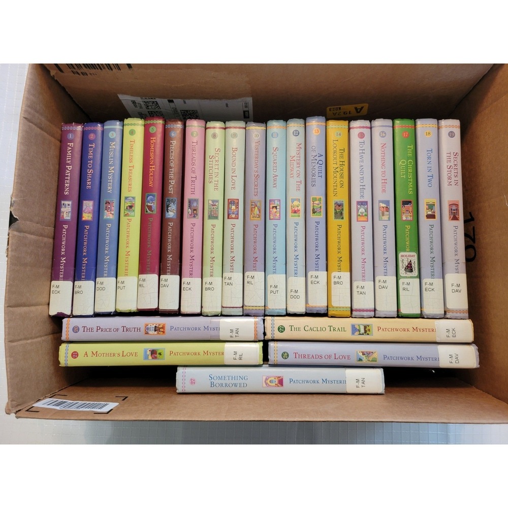 Patchwork Mysteries Book Lot 24 Hardcover Volumes 1-22 26 27 Cozy Mystery Series